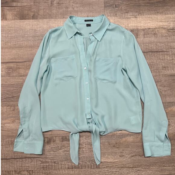 Theory Light Blue Button Down Shirt - Picture 1 of 7